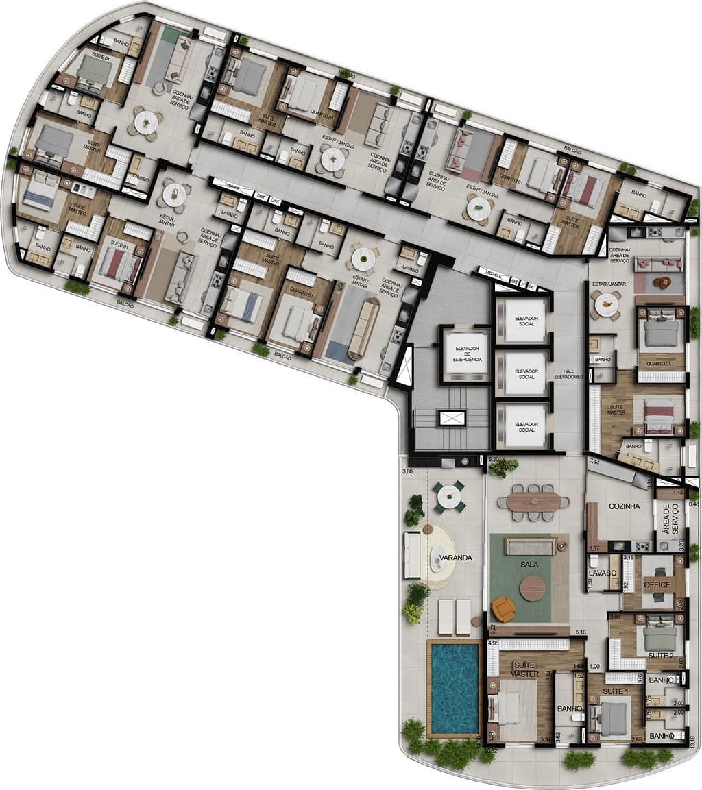 Apartamento, 1 quarto, 37 m² - Foto 53