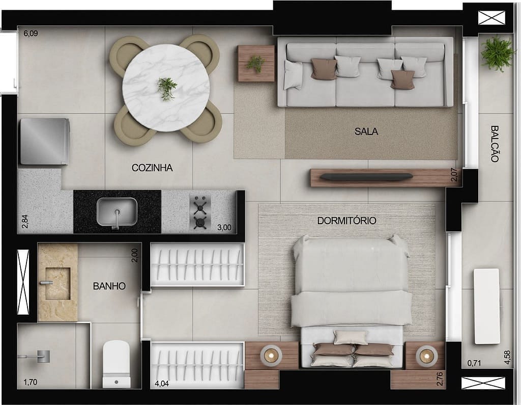 Apartamento, 1 quarto, 37 m² - Foto 67