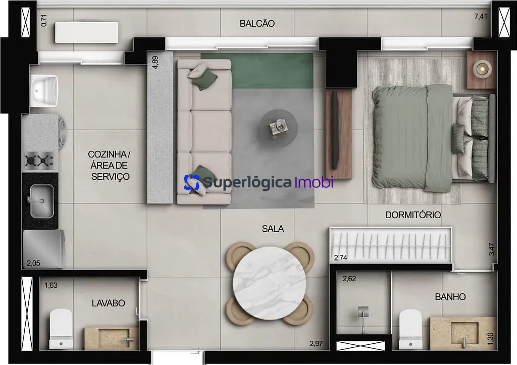 Apartamento, 1 quarto, 37 m² - Foto 68