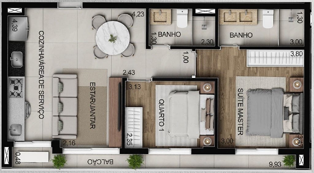 Apartamento, 2 quartos, 74 m² - Foto 69