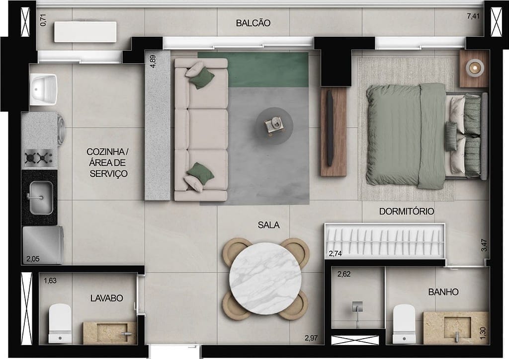 Apartamento, 2 quartos, 73 m² - Foto 68