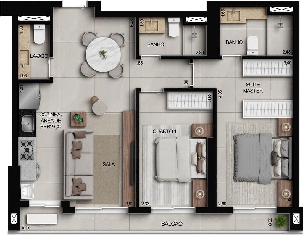 Apartamento, 2 quartos, 73 m² - Foto 73