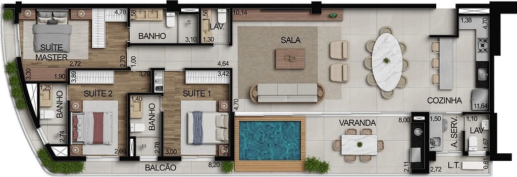 Apartamento, 2 quartos, 70 m² - Foto 83