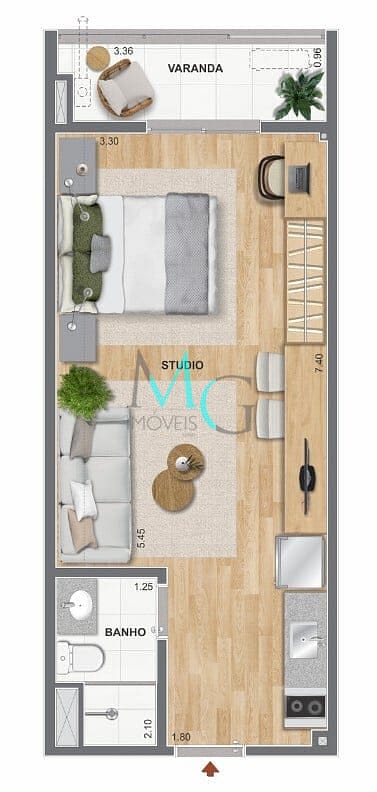 Apartamento, 1 quarto, 32 m² - Foto 18