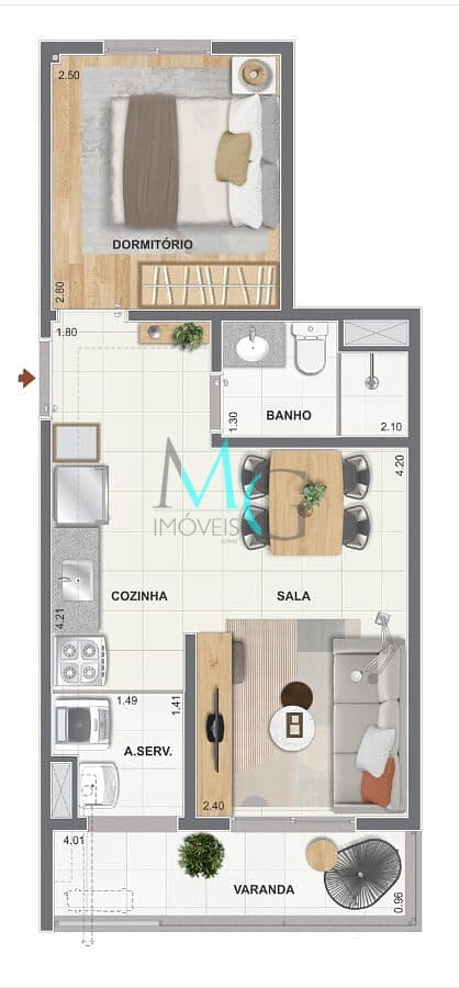Apartamento, 1 quarto, 32 m² - Foto 20