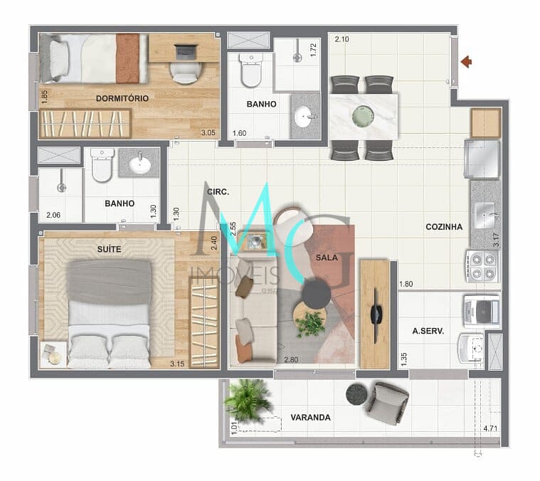 Apartamento, 1 quarto, 32 m² - Foto 22