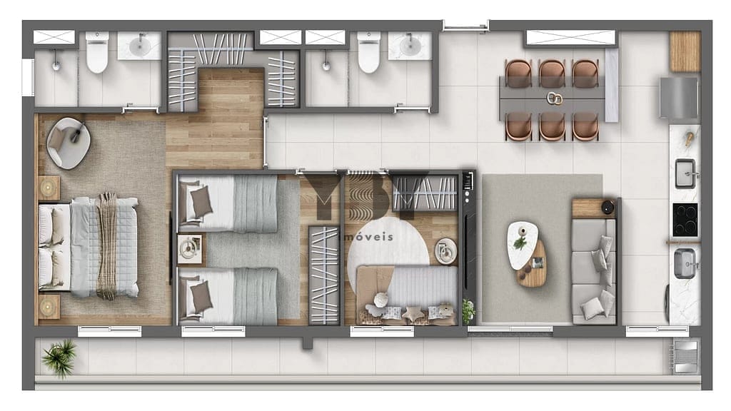 Apartamento, 3 quartos, 75 m² - Foto 36