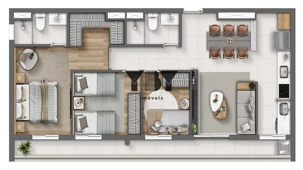 Apartamento, 3 quartos, 75 m² - Foto 36