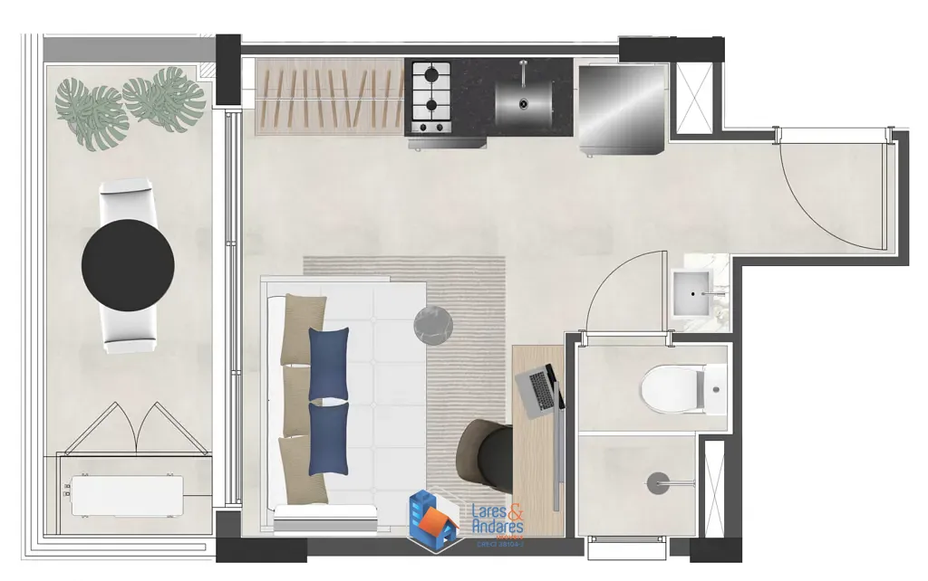Apartamento, 1 quarto, 31 m² - Foto 56