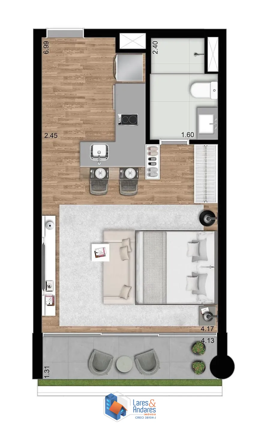 Apartamento, 1 quarto, 56 m² - Foto 46