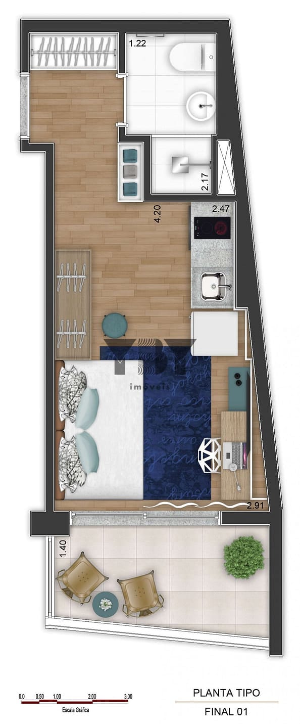 Apartamento à venda com 1 quarto, 24m² - Foto 40