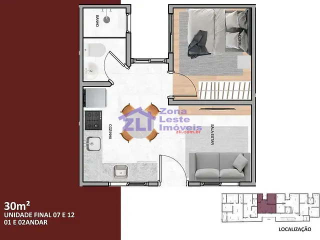 Studio 1 quarto e 1 banheiro, à venda, no bairro Alto da Mooca em São Paulo