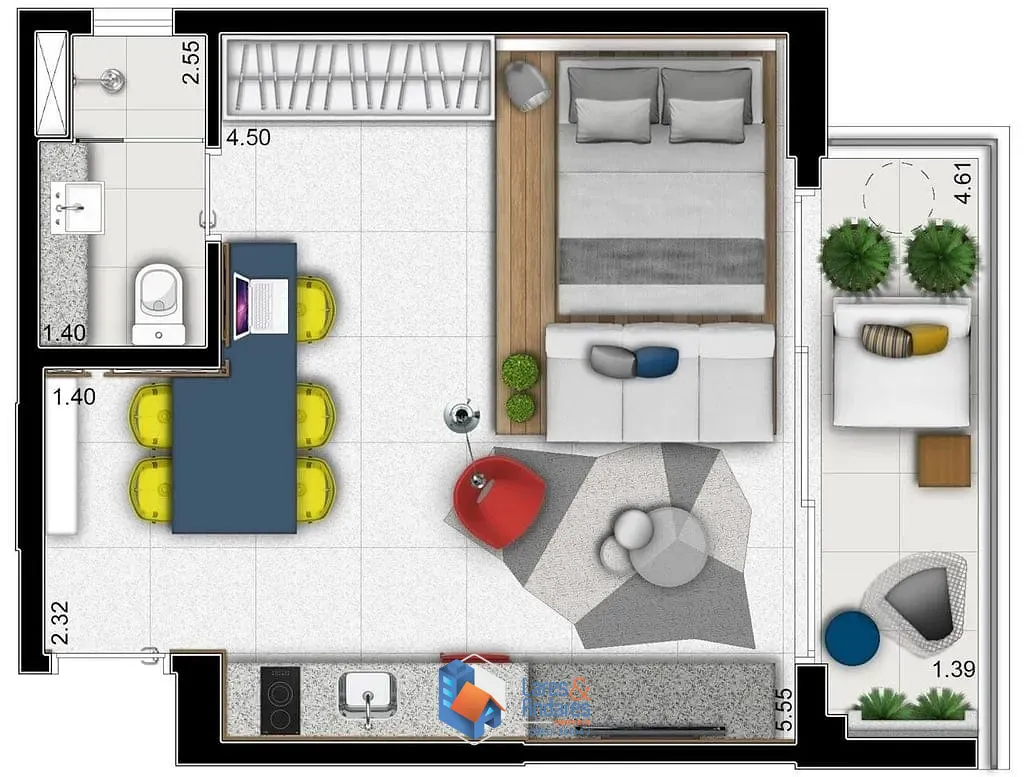 Apartamento, 1 quarto, 40 m² - Foto 41