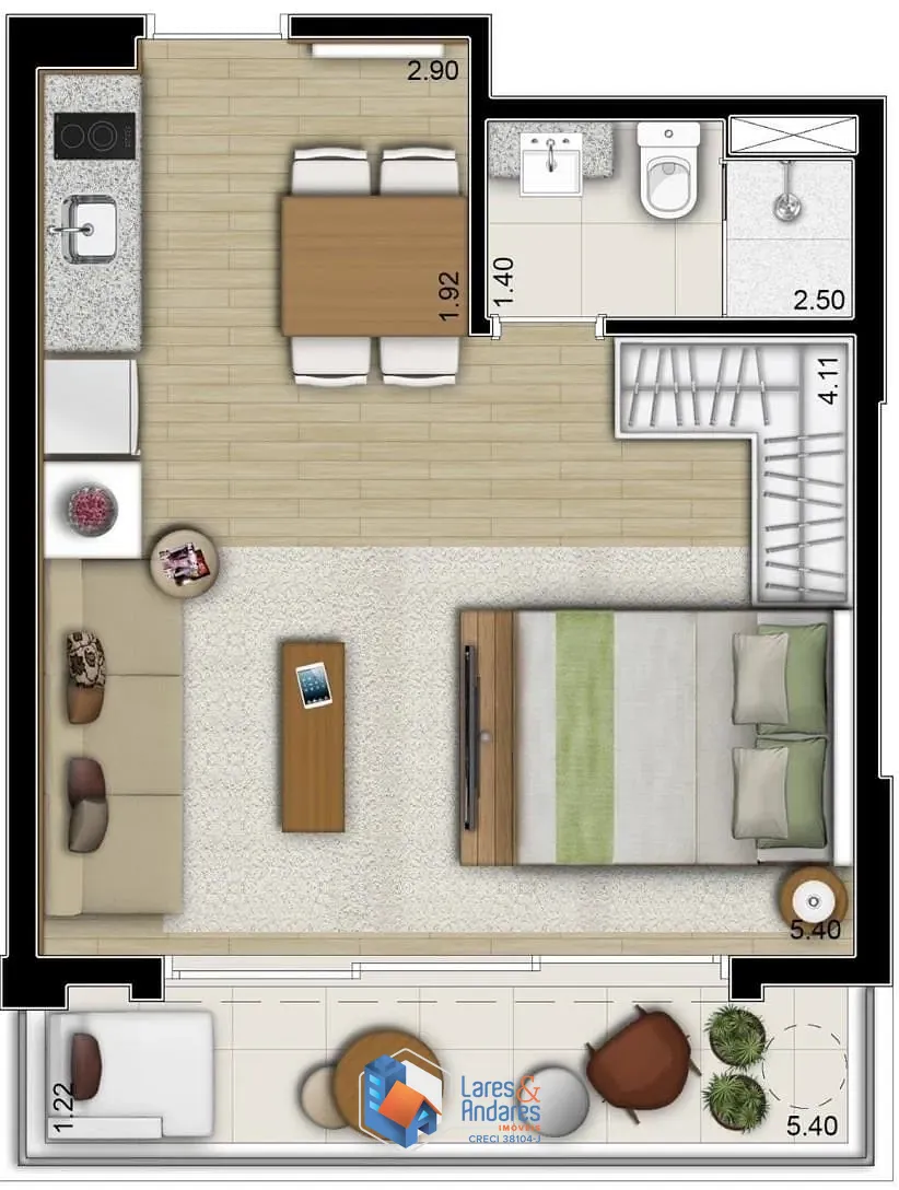 Apartamento, 1 quarto, 38 m² - Foto 40