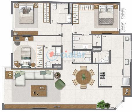 Apartamento à venda com 3 quartos, 116m² - Foto 25