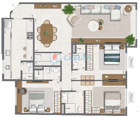 Apartamento à venda com 3 quartos, 137m² - Foto 24