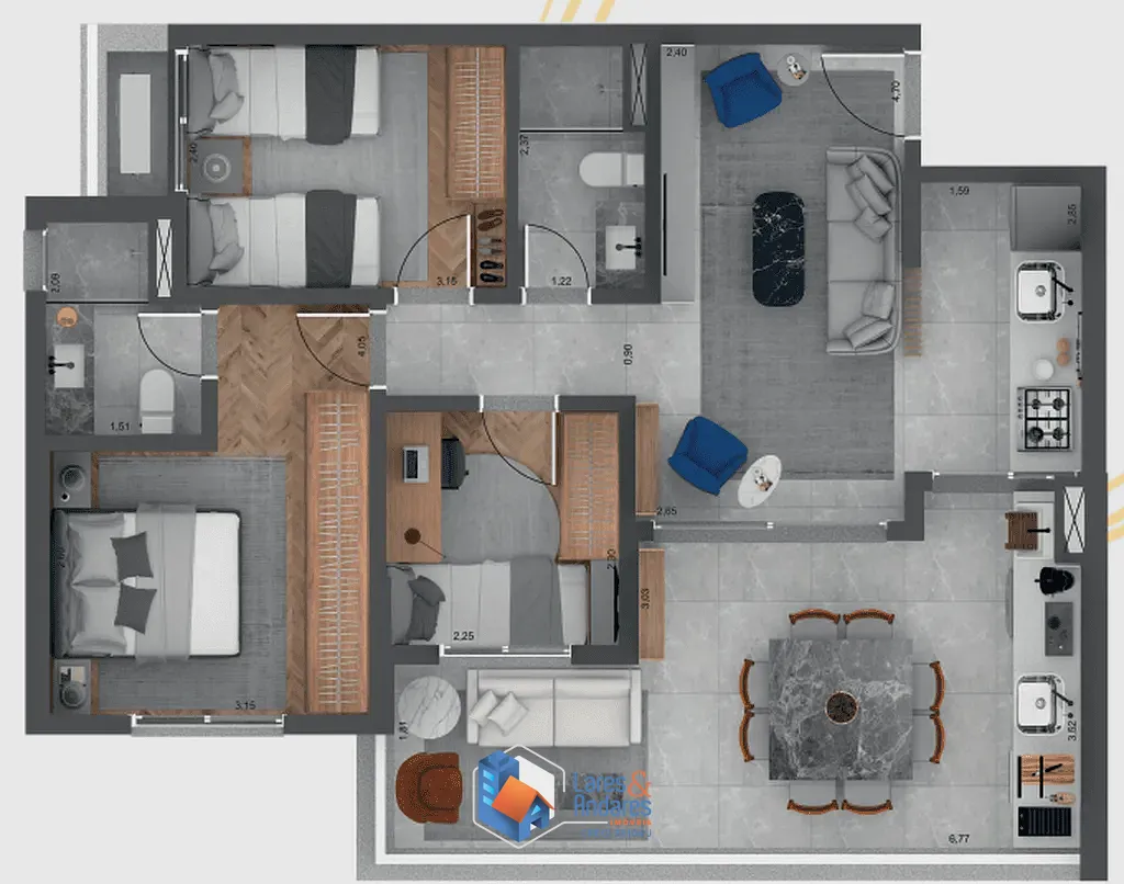 Apartamento, 2 quartos, 64 m² - Foto 17