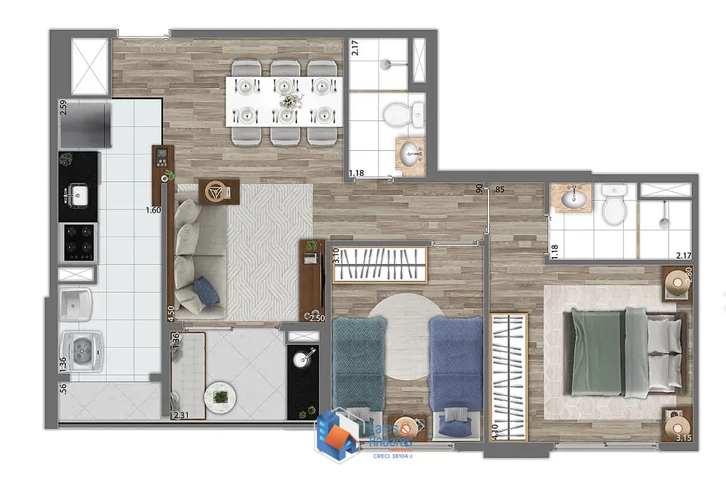 Apartamento, 3 quartos, 91 m² - Foto 21