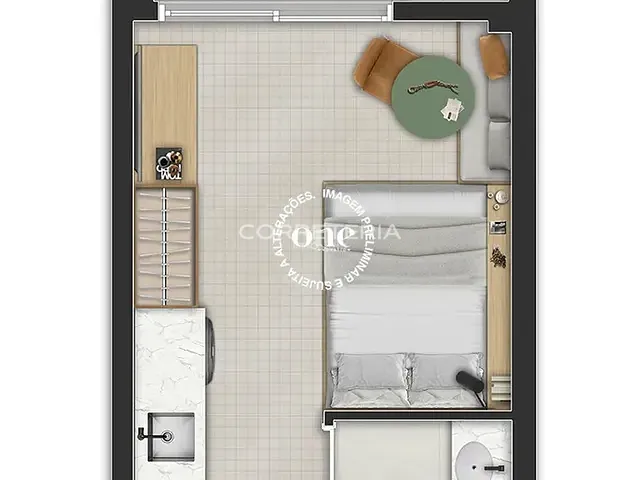 Studio 1 quarto e 1 banheiro, à venda, no bairro Itaim Bibi em São Paulo