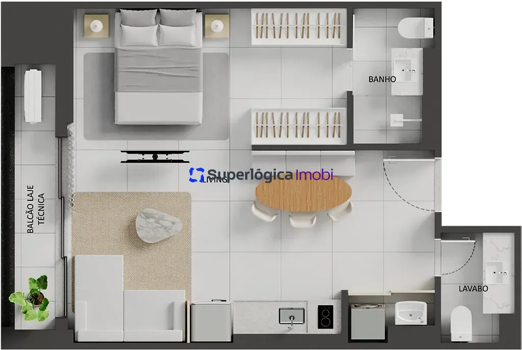 Apartamento, 1 quarto, 60 m² - Foto 51