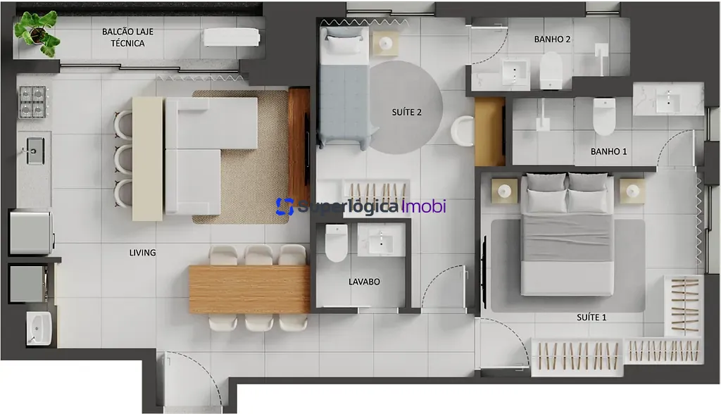Apartamento, 1 quarto, 60 m² - Foto 63