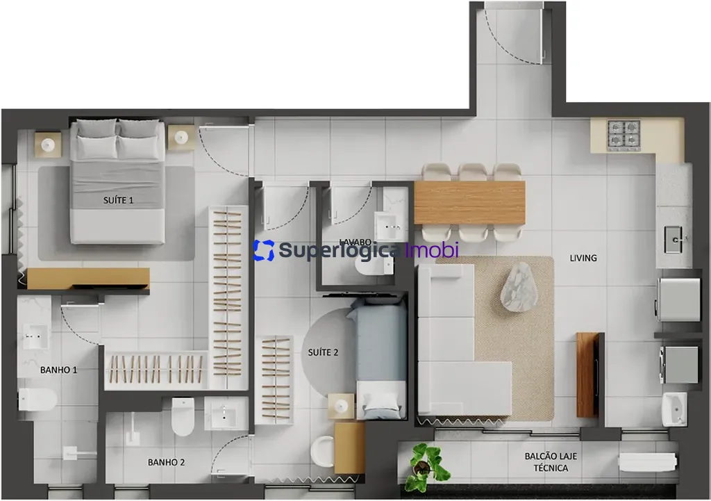 Apartamento, 1 quarto, 60 m² - Foto 64