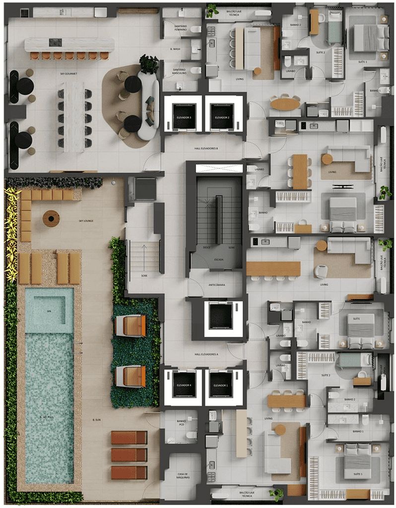 Apartamento, 1 quarto, 54 m² - Foto 41