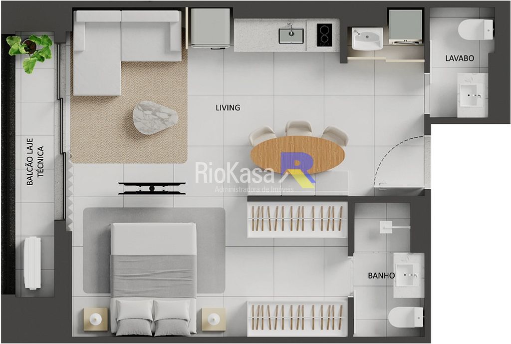 Apartamento, 1 quarto, 54 m² - Foto 52