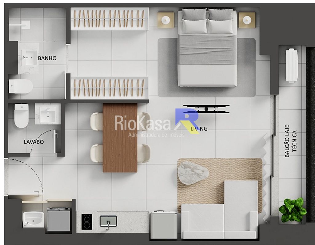 Apartamento, 1 quarto, 54 m² - Foto 53