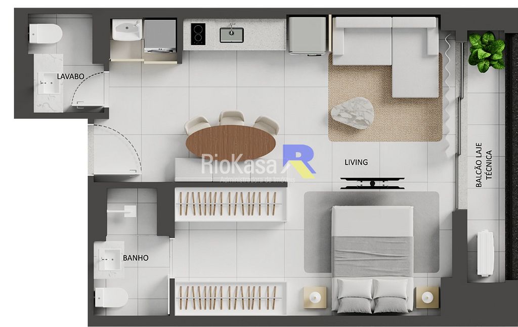 Apartamento, 1 quarto, 54 m² - Foto 54