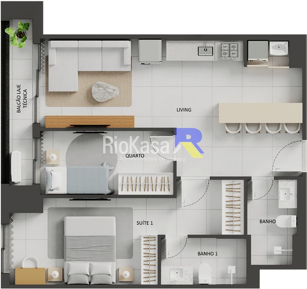 Apartamento, 1 quarto, 54 m² - Foto 59