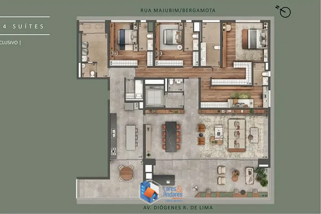 Apartamento, 4 quartos, 321 m² - Foto 3
