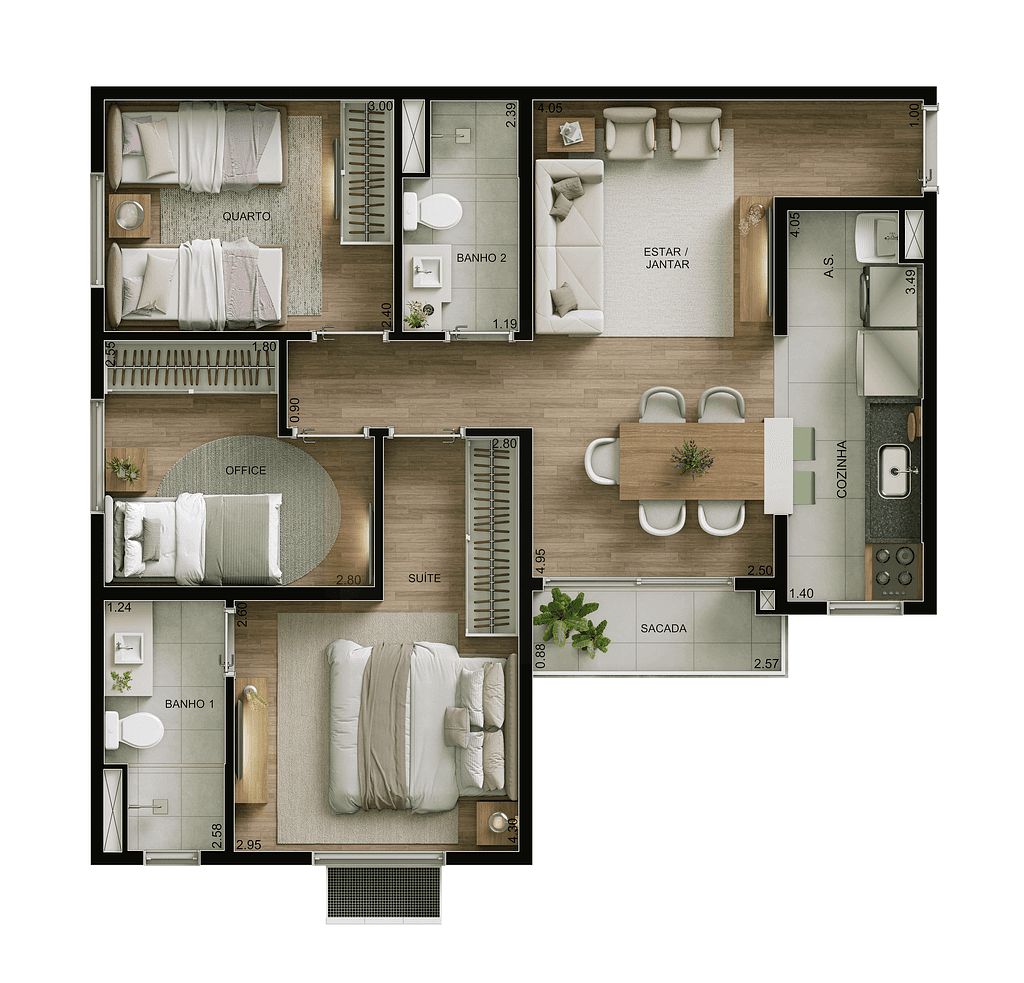 Apartamento, 2 quartos, 43 m² - Foto 17