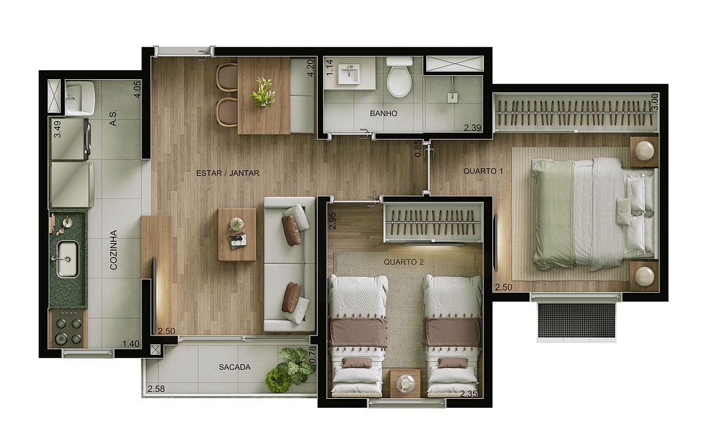 Apartamento, 3 quartos, 61 m² - Foto 16