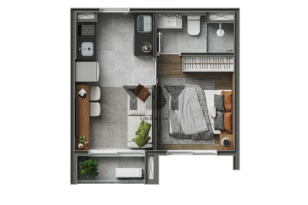 Cobertura, 1 quarto, 61 m² - Foto 14