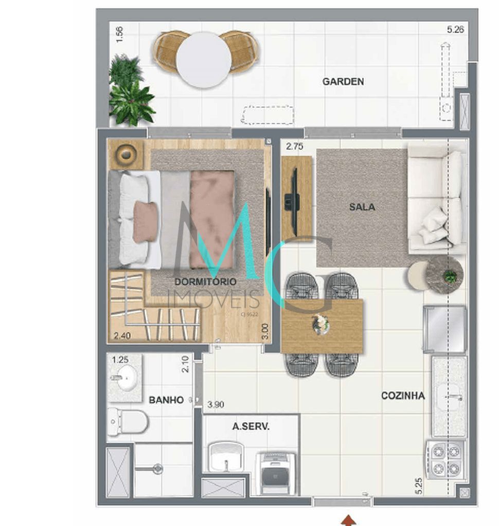 Apartamento, 1 quarto, 31 m² - Foto 32