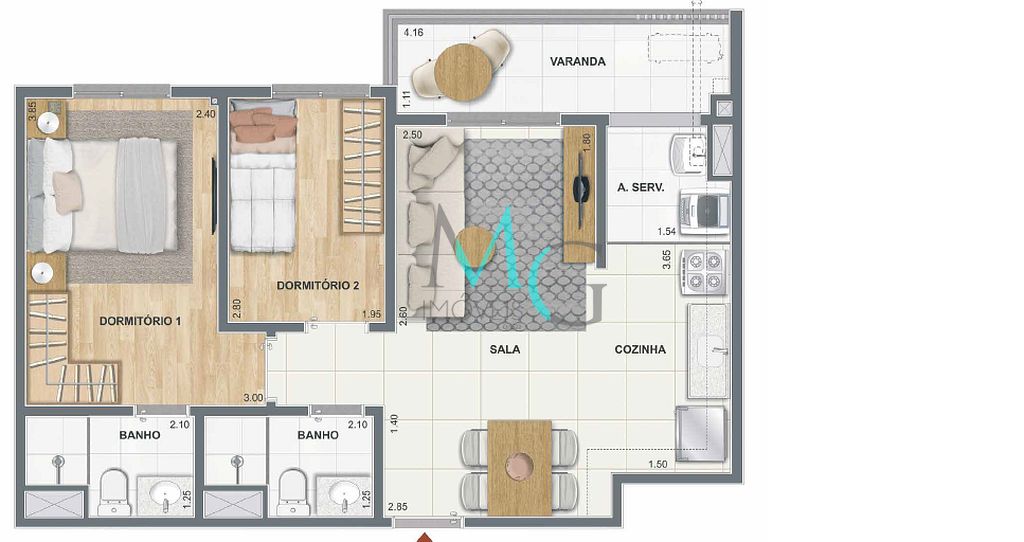 Apartamento, 1 quarto, 33 m² - Foto 34