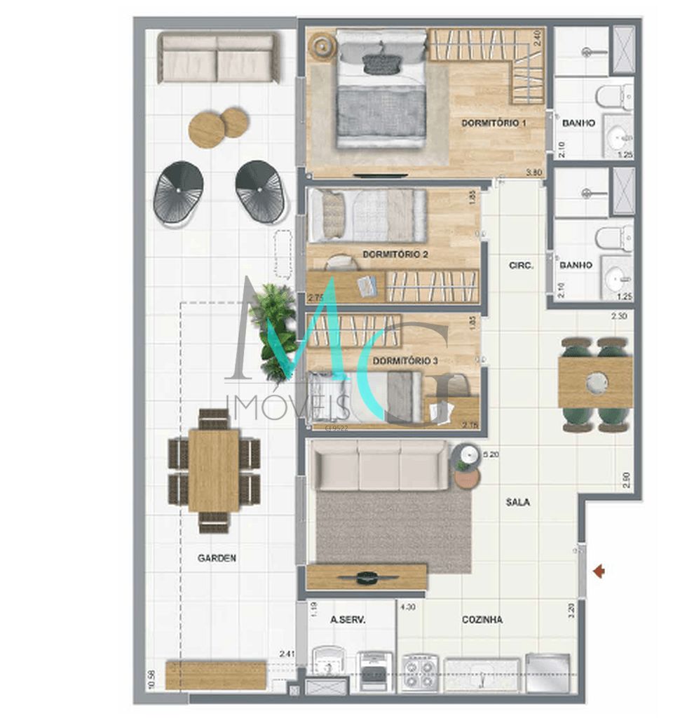 Apartamento, 3 quartos, 69 m² - Foto 36