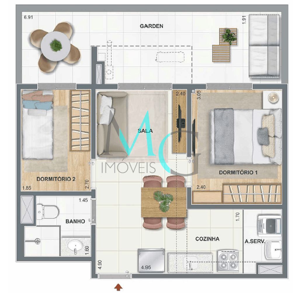 Apartamento, 2 quartos, 53 m² - Foto 33