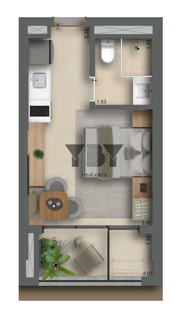 Apartamento, 1 quarto, 26 m² - Foto 22