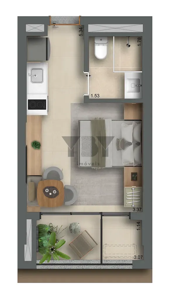 Apartamento, 1 quarto, 40 m² - Foto 22