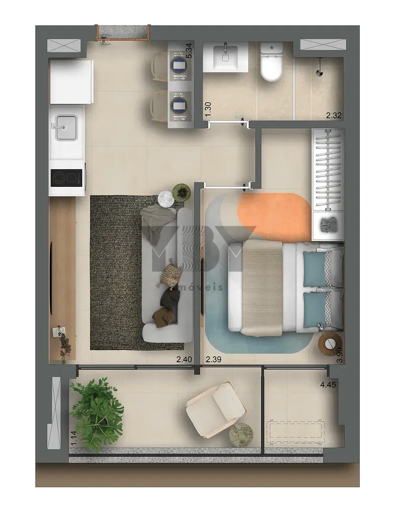 Apartamento, 1 quarto, 40 m² - Foto 23