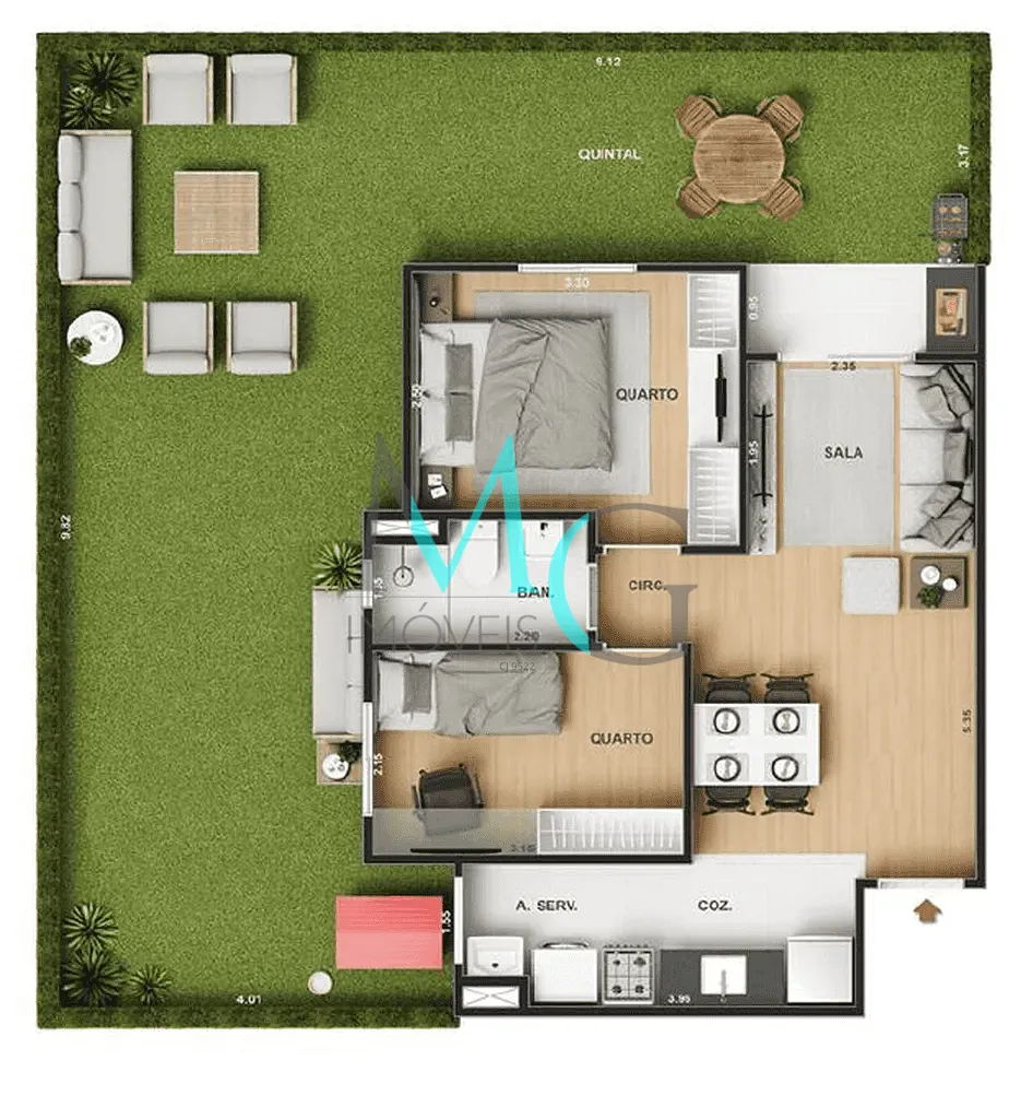 Apartamento, 2 quartos, 53 m² - Foto 31