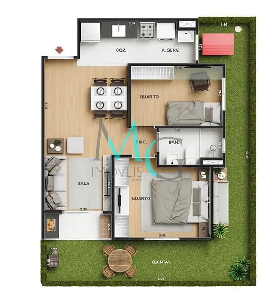 Apartamento, 2 quartos, 43 m² - Foto 27