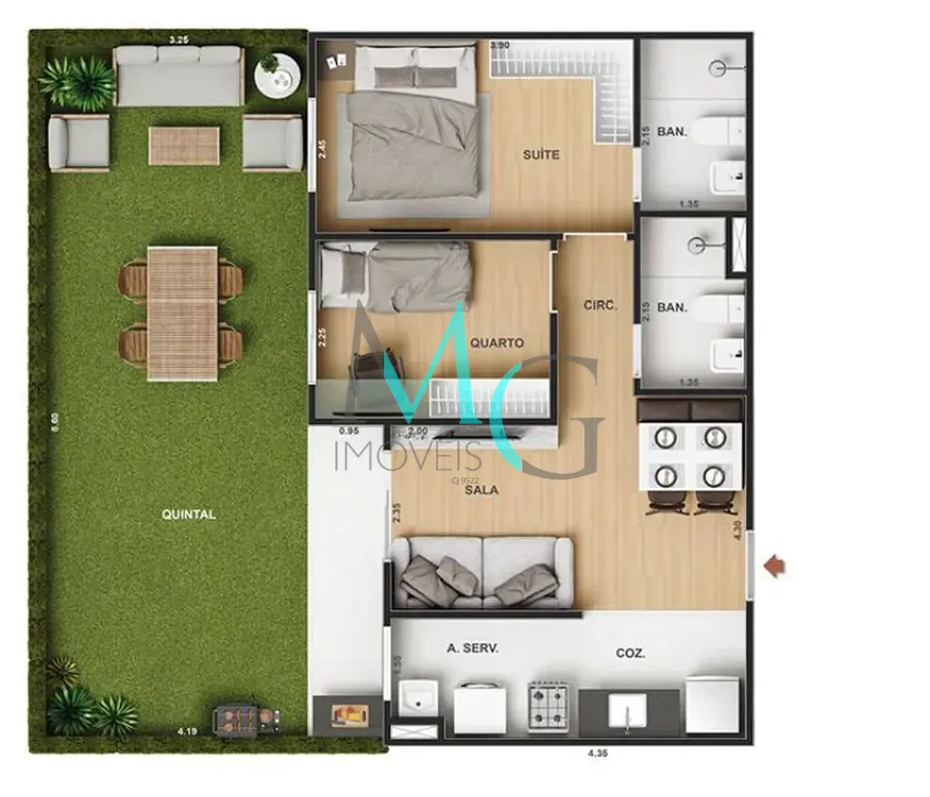 Apartamento, 2 quartos, 43 m² - Foto 28