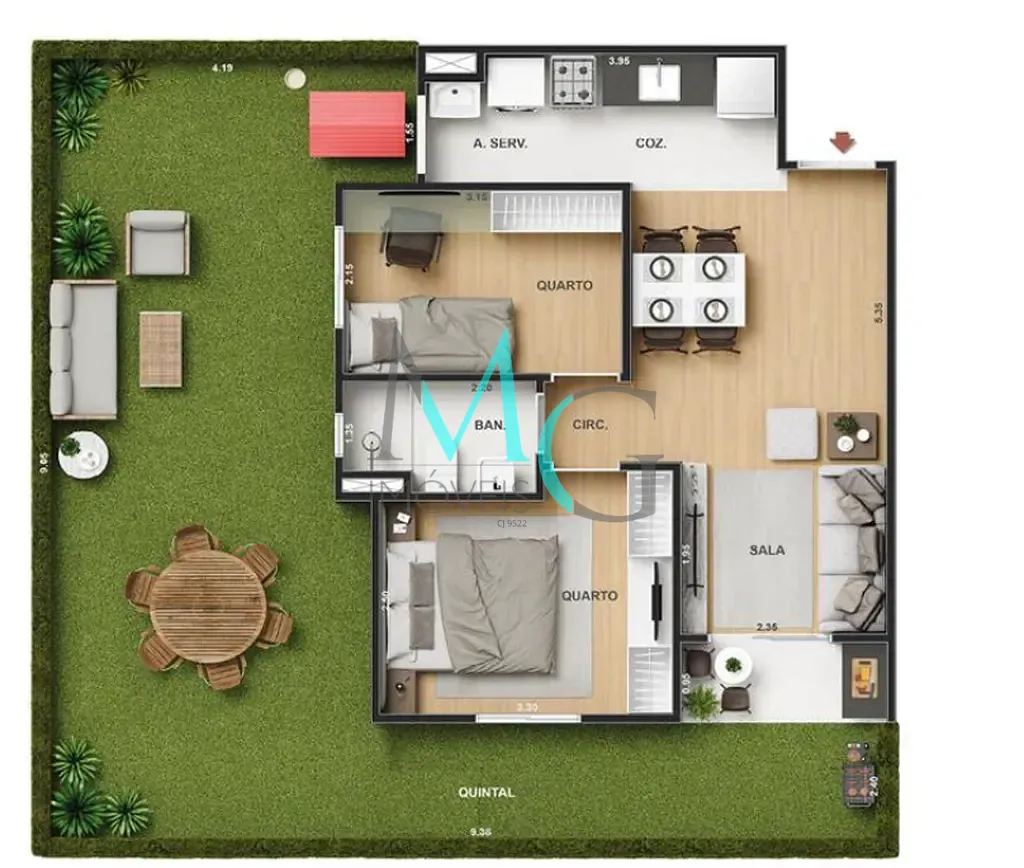 Apartamento, 2 quartos, 43 m² - Foto 30