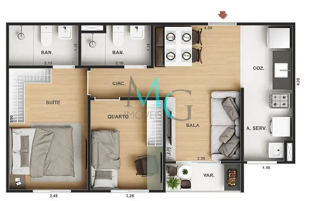 Apartamento, 1 quarto, 29 m² - Foto 23