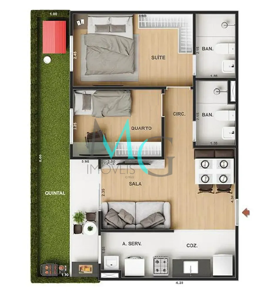 Apartamento, 1 quarto, 29 m² - Foto 25