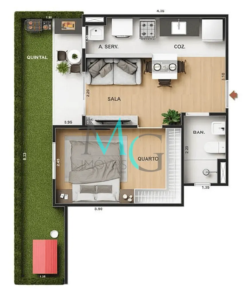 Apartamento, 2 quartos, 42 m² - Foto 25