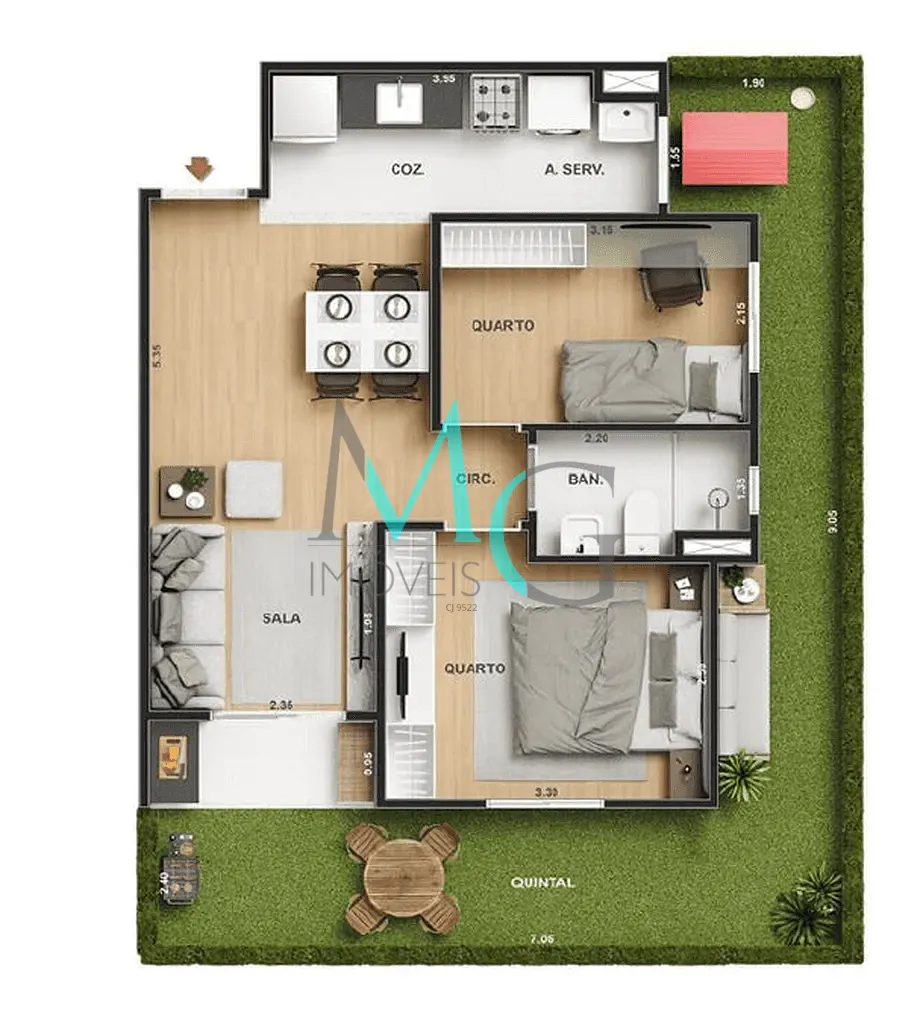 Apartamento, 2 quartos, 42 m² - Foto 27